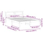 Casa si Gradina - Mobilier - Paturi si accesorii - Paturi - Cadru de pat Alb 120 x 200 cm Lemn de brad solid - Infinity.ro