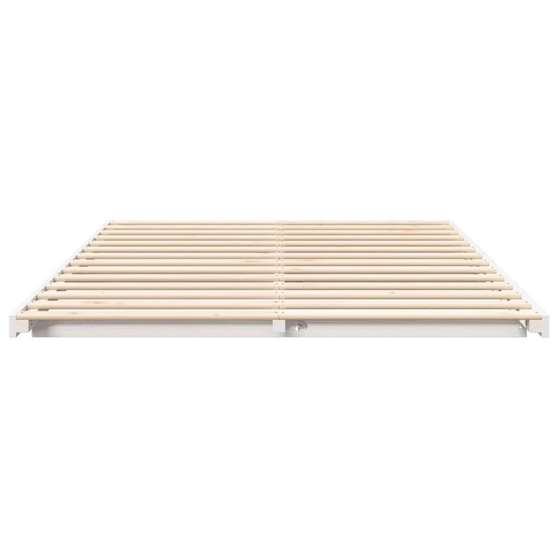 Casa si Gradina - Mobilier - Paturi si accesorii - Paturi - Cadru de pat de podea Alb 160 x 200 cm Lemn masiv de pin - Infinity.ro