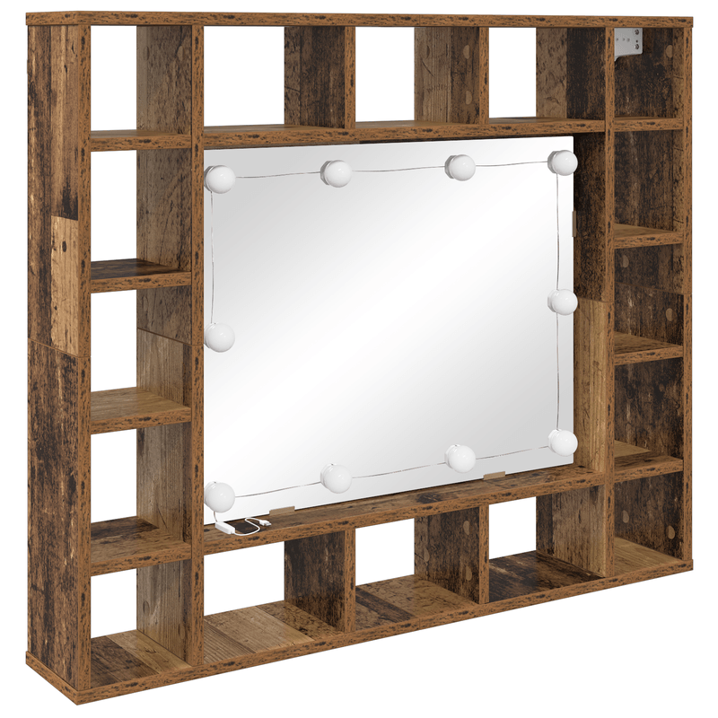 Casa si Gradina - Mobilier - Mobilier baie - Comode baie - Dulap cu oglinda Lemn vechi 91 x 15 x 76.5 cm Lemn compozit - Infinity.ro