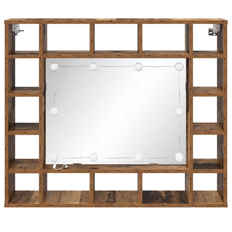 Casa si Gradina - Mobilier - Mobilier baie - Comode baie - Dulap cu oglinda Lemn vechi 91 x 15 x 76.5 cm Lemn compozit - Infinity.ro
