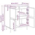 Casa si Gradina - Mobilier - Comode si corpuri - Comode - Bufet cu depozitare cu usa Maro 60 x 35 x 70 cm Lemn compozit - Infinity.ro