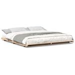 Casa si Gradina - Mobilier - Paturi si accesorii - Paturi - Cadru de pat de podea Maro 200 x 200 cm Lemn masiv de pin - Infinity.ro