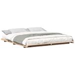 Casa si Gradina - Mobilier - Paturi si accesorii - Paturi - Cadru de pat de podea Maro 200 x 200 cm Lemn masiv de pin - Infinity.ro