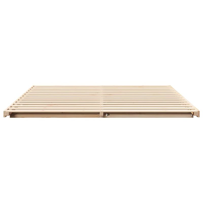 Casa si Gradina - Mobilier - Paturi si accesorii - Paturi - Cadru de pat de podea Maro 200 x 200 cm Lemn masiv de pin - Infinity.ro