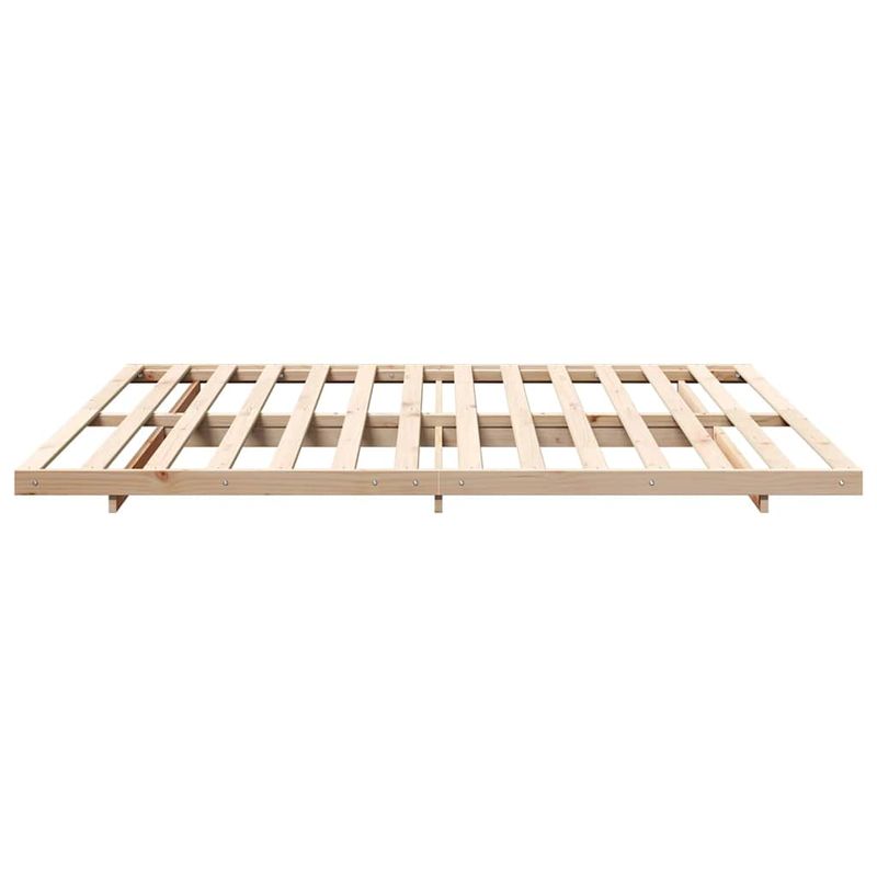 Casa si Gradina - Mobilier - Paturi si accesorii - Paturi - Cadru de pat de podea Maro 200 x 200 cm Lemn masiv de pin - Infinity.ro
