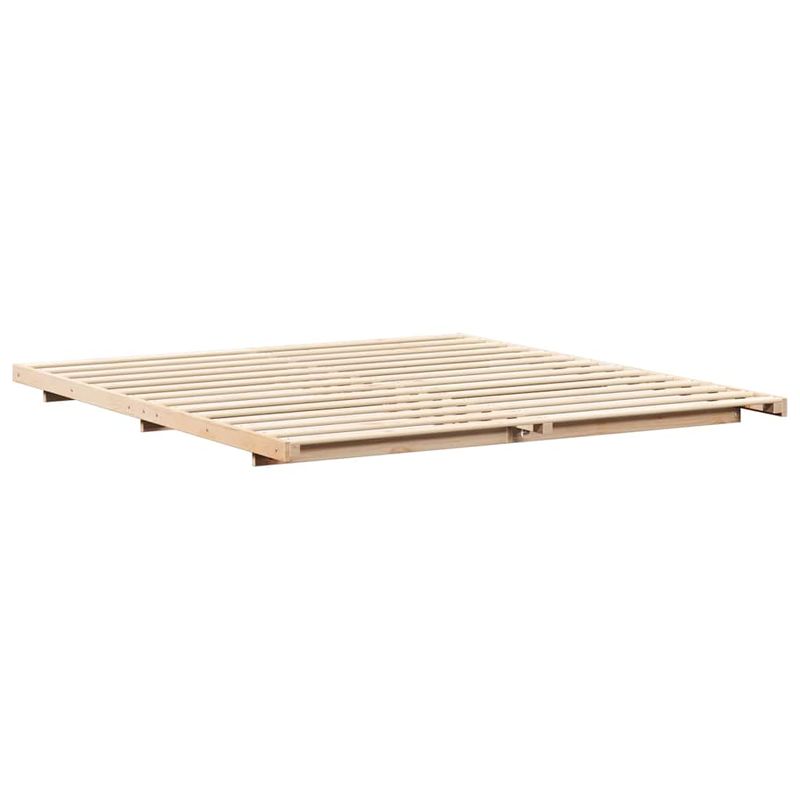 Casa si Gradina - Mobilier - Paturi si accesorii - Paturi - Cadru de pat de podea Maro 200 x 200 cm Lemn masiv de pin - Infinity.ro