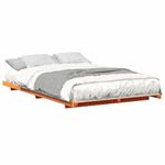 Casa si Gradina - Mobilier - Paturi si accesorii - Paturi - Cadru de pat de podea Maro ceruit 120 x190 cm Lemn masiv de pin - Infinity.ro