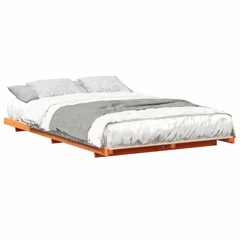 Casa si Gradina - Mobilier - Paturi si accesorii - Paturi - Cadru de pat de podea Maro ceruit 120 x190 cm Lemn masiv de pin - Infinity.ro