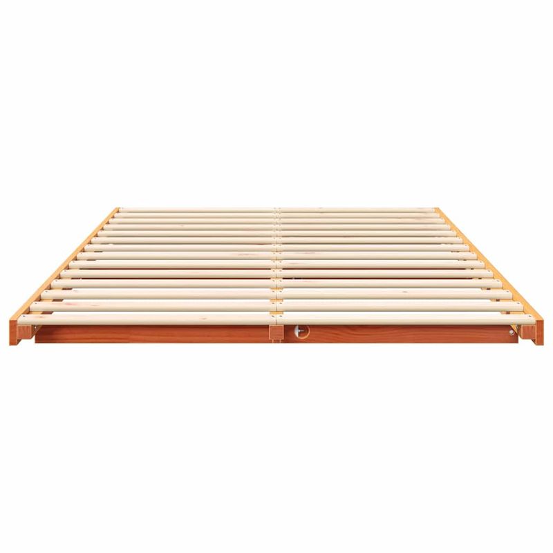 Casa si Gradina - Mobilier - Paturi si accesorii - Paturi - Cadru de pat de podea Maro ceruit 120 x190 cm Lemn masiv de pin - Infinity.ro