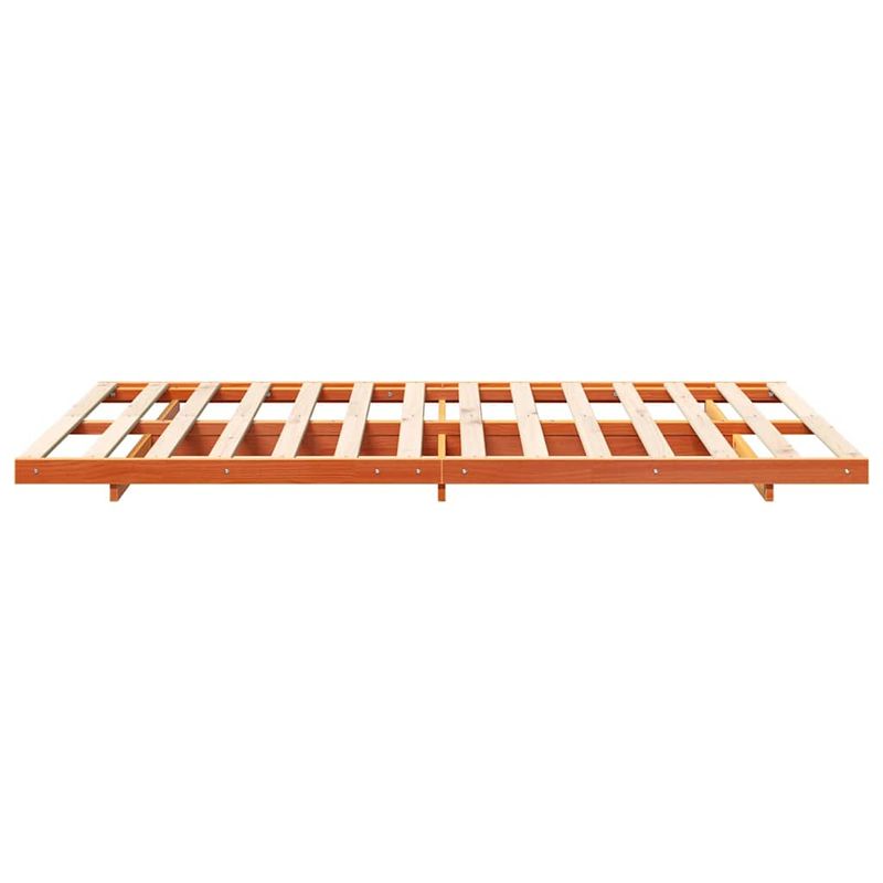 Casa si Gradina - Mobilier - Paturi si accesorii - Paturi - Cadru de pat de podea Maro ceruit 120 x190 cm Lemn masiv de pin - Infinity.ro