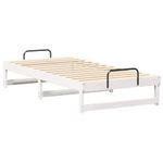 Casa si Gradina - Mobilier - Paturi si accesorii - Paturi - Cadru de pat cu maneri de transport Alb 90 x 200 cm - Infinity.ro