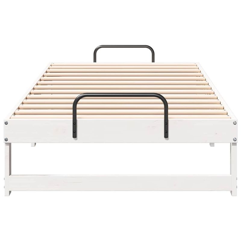 Casa si Gradina - Mobilier - Paturi si accesorii - Paturi - Cadru de pat cu maneri de transport Alb 90 x 200 cm - Infinity.ro