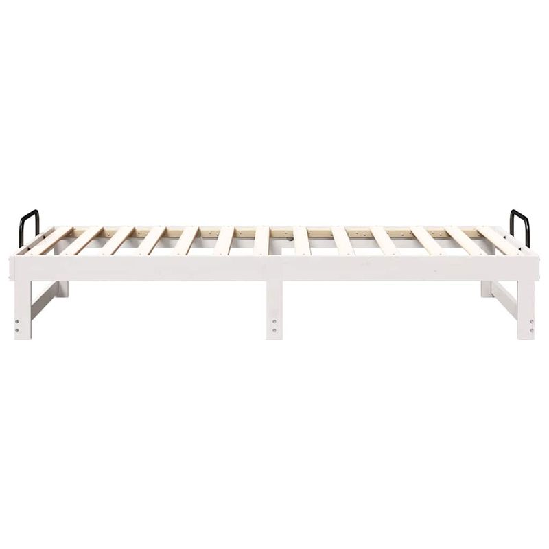 Casa si Gradina - Mobilier - Paturi si accesorii - Paturi - Cadru de pat cu maneri de transport Alb 90 x 200 cm - Infinity.ro