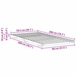 Casa si Gradina - Mobilier - Paturi si accesorii - Paturi - Cadru de pat de podea Alb 80 x 200 cm Lemn masiv de pin - Infinity.ro