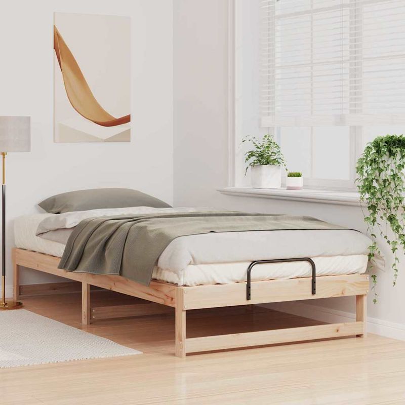 Casa si Gradina - Mobilier - Paturi si accesorii - Paturi - Cadru de pat cu maneri de transport Maro 100 x 200 cm - Infinity.ro