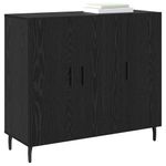 Casa si Gradina - Mobilier - Comode si corpuri - Comode - Bufet cu depozitare cu usa Negru 90 x 34 x 80 cm Lemn compozit - Infinity.ro