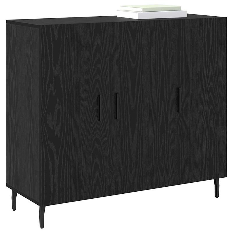 Casa si Gradina - Mobilier - Comode si corpuri - Comode - Bufet cu depozitare cu usa Negru 90 x 34 x 80 cm Lemn compozit - Infinity.ro