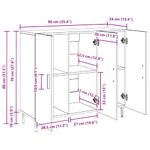 Casa si Gradina - Mobilier - Comode si corpuri - Comode - Bufet cu depozitare cu usa Negru 90 x 34 x 80 cm Lemn compozit - Infinity.ro