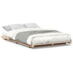 Casa si Gradina - Mobilier - Paturi si accesorii - Paturi - Cadru de pat de podea Maro 135 x 190 cm Lemn masiv de pin - Infinity.ro