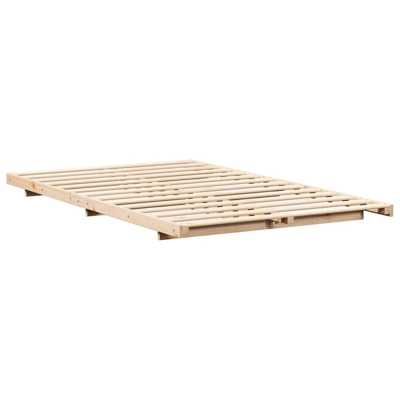 Casa si Gradina - Mobilier - Paturi si accesorii - Paturi - Cadru de pat de podea Maro 135 x 190 cm Lemn masiv de pin - Infinity.ro