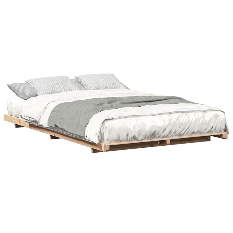 Casa si Gradina - Mobilier - Paturi si accesorii - Paturi - Cadru de pat de podea Maro 135 x 190 cm Lemn masiv de pin - Infinity.ro