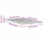 Casa si Gradina - Mobilier - Paturi si accesorii - Paturi - Cadru de pat de podea Maro 135 x 190 cm Lemn masiv de pin - Infinity.ro