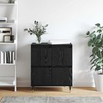 Casa si Gradina - Mobilier - Comode si corpuri - Comode - Bufet cu depozitare cu usa Negru 60 x 35 x 70 cm Lemn compozit - Infinity.ro