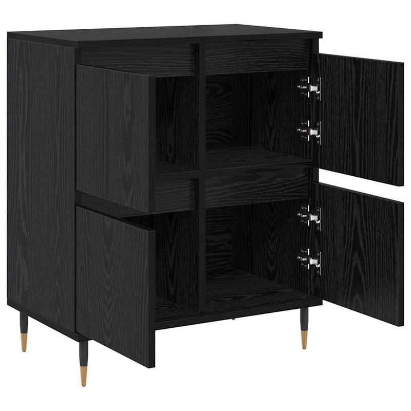 Casa si Gradina - Mobilier - Comode si corpuri - Comode - Bufet cu depozitare cu usa Negru 60 x 35 x 70 cm Lemn compozit - Infinity.ro