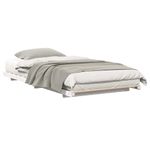 Casa si Gradina - Mobilier - Paturi si accesorii - Paturi - Cadru de pat de podea Alb 90 x 190 cm Lemn masiv de pin - Infinity.ro