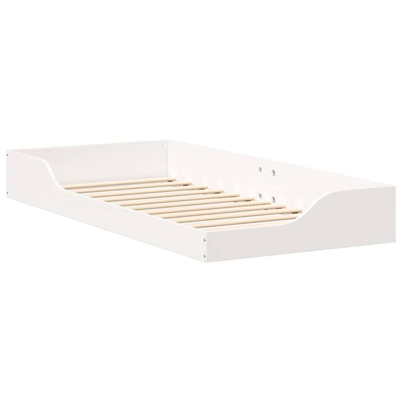 Casa si Gradina - Mobilier - Paturi si accesorii - Paturi - Cadru de pat de podea Alb 100 x 200 cm Lemn de brad solid - Infinity.ro