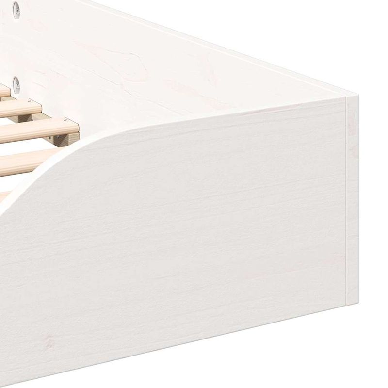 Casa si Gradina - Mobilier - Paturi si accesorii - Paturi - Cadru de pat de podea Alb 100 x 200 cm Lemn de brad solid - Infinity.ro