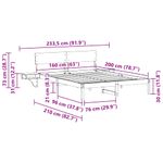 Casa si Gradina - Mobilier - Paturi si accesorii - Paturi - Cadru de pat cu mese laterale cu headboard Alb 160 x 200 cm - Infinity.ro
