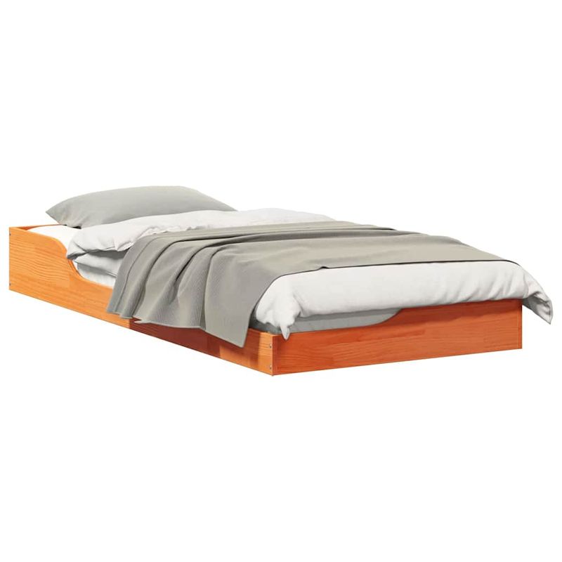 Casa si Gradina - Mobilier - Paturi si accesorii - Paturi - Cadru de pat de podea Maro ceruit 100 x 200 cm - Infinity.ro