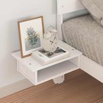 Casa si Gradina - Mobilier - Paturi si accesorii - Paturi - Cadru de pat cu mese laterale Alb 90 x 190 cm Lemn masiv de pin - Infinity.ro