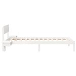Casa si Gradina - Mobilier - Paturi si accesorii - Paturi - Cadru de pat cu mese laterale Alb 90 x 190 cm Lemn masiv de pin - Infinity.ro