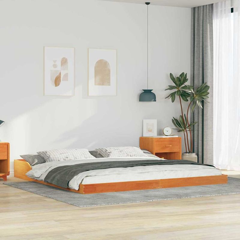 Casa si Gradina - Mobilier - Paturi si accesorii - Paturi - Cadru de pat Maro ceruit 180 x 200 cm Lemn masiv de pin - Infinity.ro
