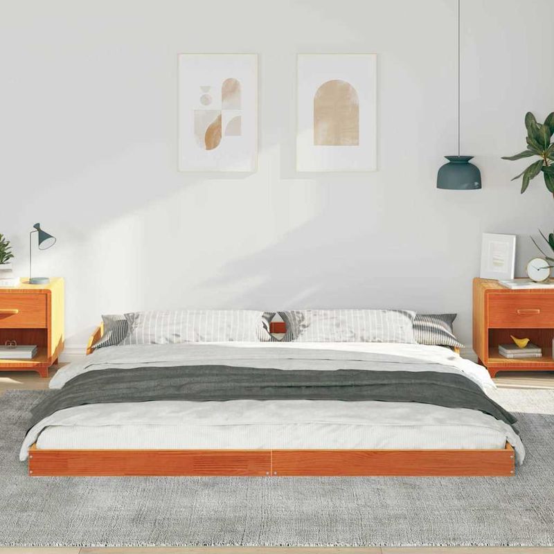 Casa si Gradina - Mobilier - Paturi si accesorii - Paturi - Cadru de pat Maro ceruit 180 x 200 cm Lemn masiv de pin - Infinity.ro