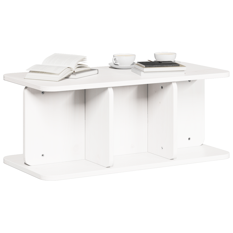 Casa si Gradina - Mobilier - Mese si birouri - Masute de cafea - Masa de cafea Alb 80 x 39.5 x 33.5 cm Lemn de brad solid - Infinity.ro