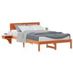 Casa si Gradina - Mobilier - Paturi si accesorii - Paturi - Cadru de pat cu mese laterale Maro ceruit 140 x 200 cm - Infinity.ro
