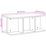 Casa si Gradina - Mobilier - Mese si birouri - Masute de cafea - Masa de cafea Alb 80 x 39.5 x 33.5 cm Lemn de brad solid - Infinity.ro