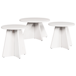 Casa si Gradina - Mobilier - Mese si birouri - Masute de cafea - Set de masute de cafea 3 pcs Alb 49 x 49 x 30 cm - Infinity.ro