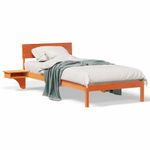 Casa si Gradina - Mobilier - Paturi si accesorii - Paturi - Cadru de pat cu mese laterale Maro ceruit 90 x 190 cm - Infinity.ro