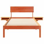 Casa si Gradina - Mobilier - Paturi si accesorii - Paturi - Cadru de pat cu mese laterale Maro ceruit 90 x 190 cm - Infinity.ro