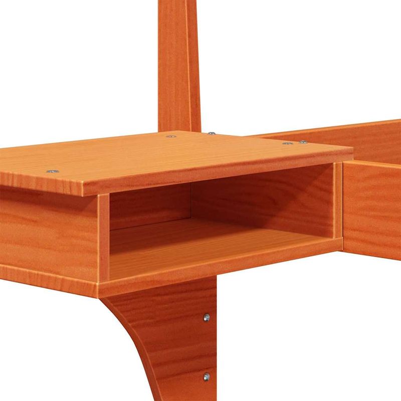 Casa si Gradina - Mobilier - Paturi si accesorii - Paturi - Cadru de pat cu mese laterale Maro ceruit 90 x 190 cm - Infinity.ro