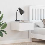Casa si Gradina - Mobilier - Comode si corpuri - Noptiere - Noptiera Montata pe Perete cu sertar Pe perete Alb 37 x 35 x 18.5 cm - Infinity.ro