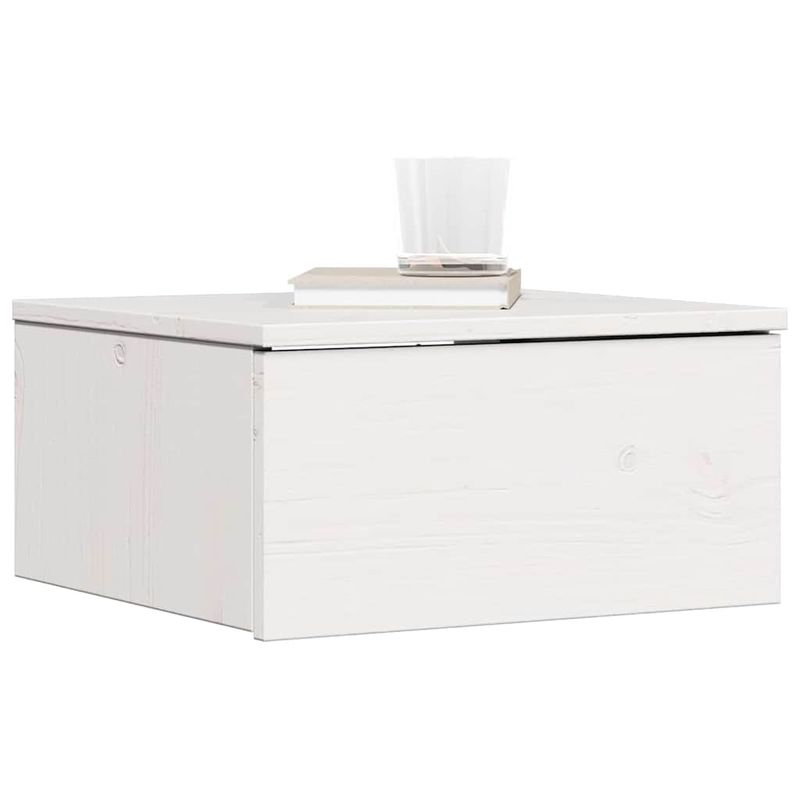 Casa si Gradina - Mobilier - Comode si corpuri - Noptiere - Noptiera Montata pe Perete cu sertar Pe perete Alb 37 x 35 x 18.5 cm - Infinity.ro