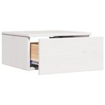 Casa si Gradina - Mobilier - Comode si corpuri - Noptiere - Noptiera Montata pe Perete cu sertar Pe perete Alb 37 x 35 x 18.5 cm - Infinity.ro