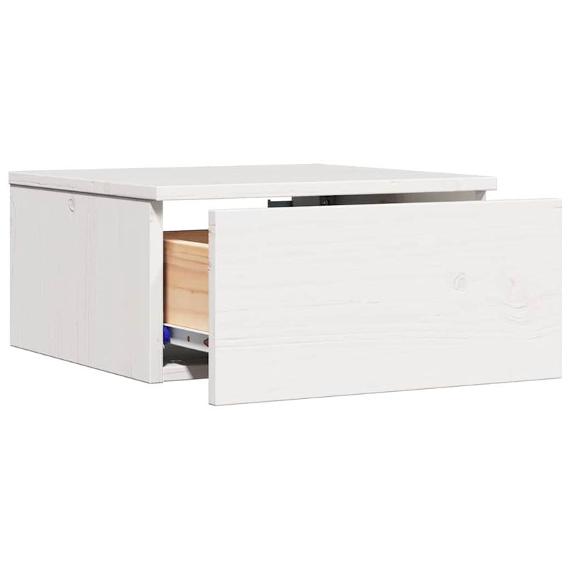 Casa si Gradina - Mobilier - Comode si corpuri - Noptiere - Noptiera Montata pe Perete cu sertar Pe perete Alb 37 x 35 x 18.5 cm - Infinity.ro