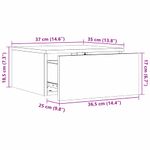 Casa si Gradina - Mobilier - Comode si corpuri - Noptiere - Noptiera Montata pe Perete cu sertar Pe perete Alb 37 x 35 x 18.5 cm - Infinity.ro