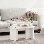 Casa si Gradina - Mobilier - Mese si birouri - Masute de cafea - Masa de cafea Alb 80 x 39.5 x 35 cm Lemn de brad solid - Infinity.ro